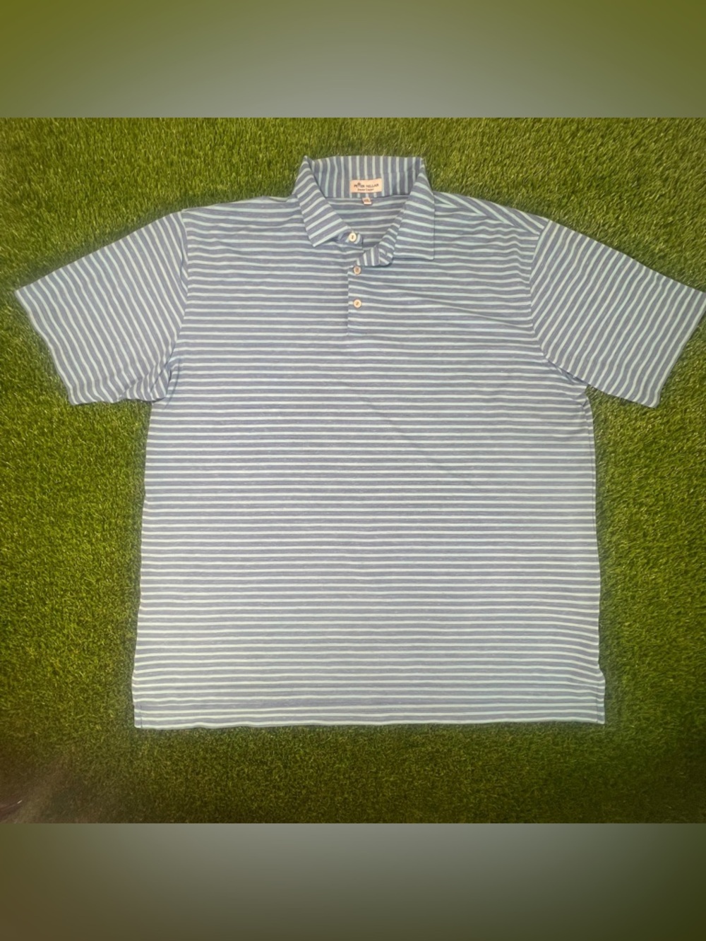 PETER MILLAR Summer Comfort Shirt Men 2xl Xxl Performance Polo Blue Stripped